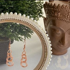 COPPER Circle Earrings